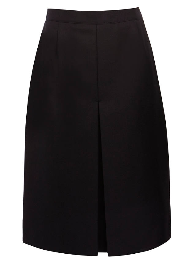 School Wool Mix Inverted Pleat Skirt, Navy at John Lewis & Partners