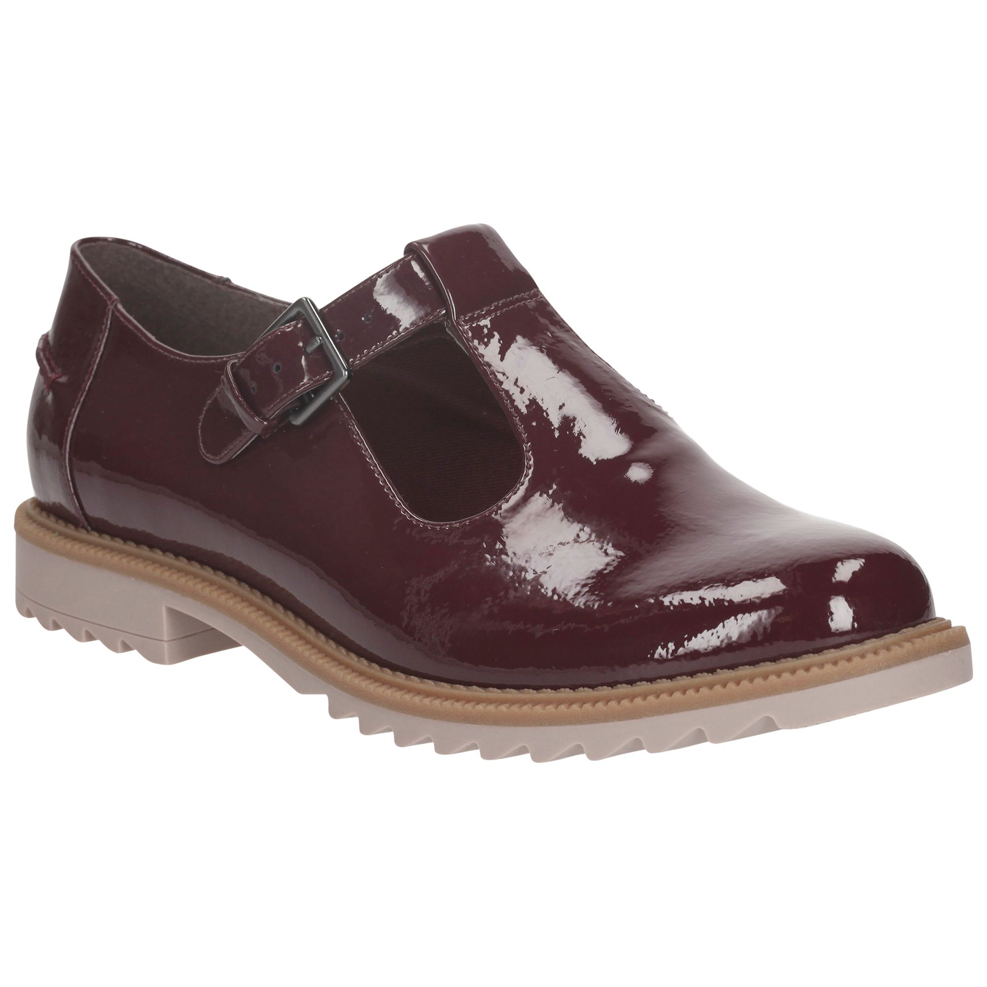 clarks burgundy patent shoes
