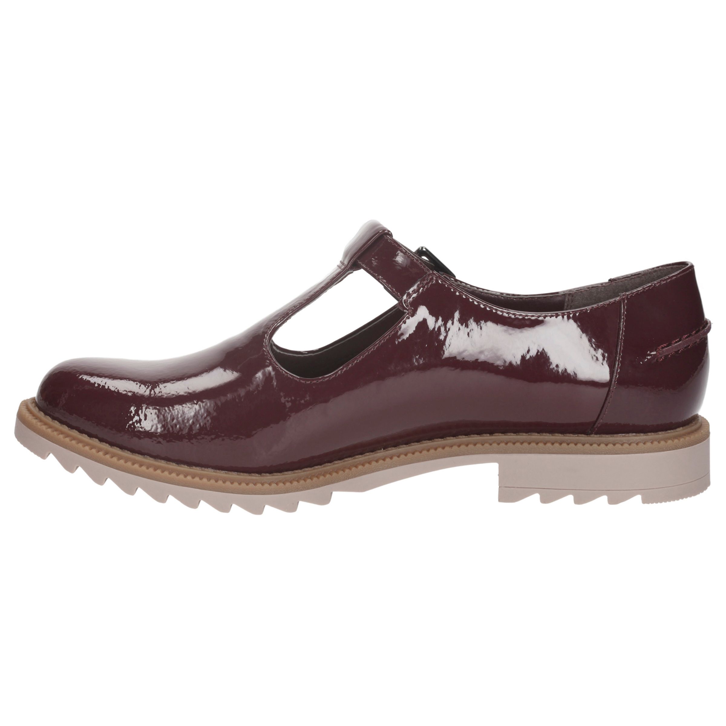 clarks burgundy patent shoes
