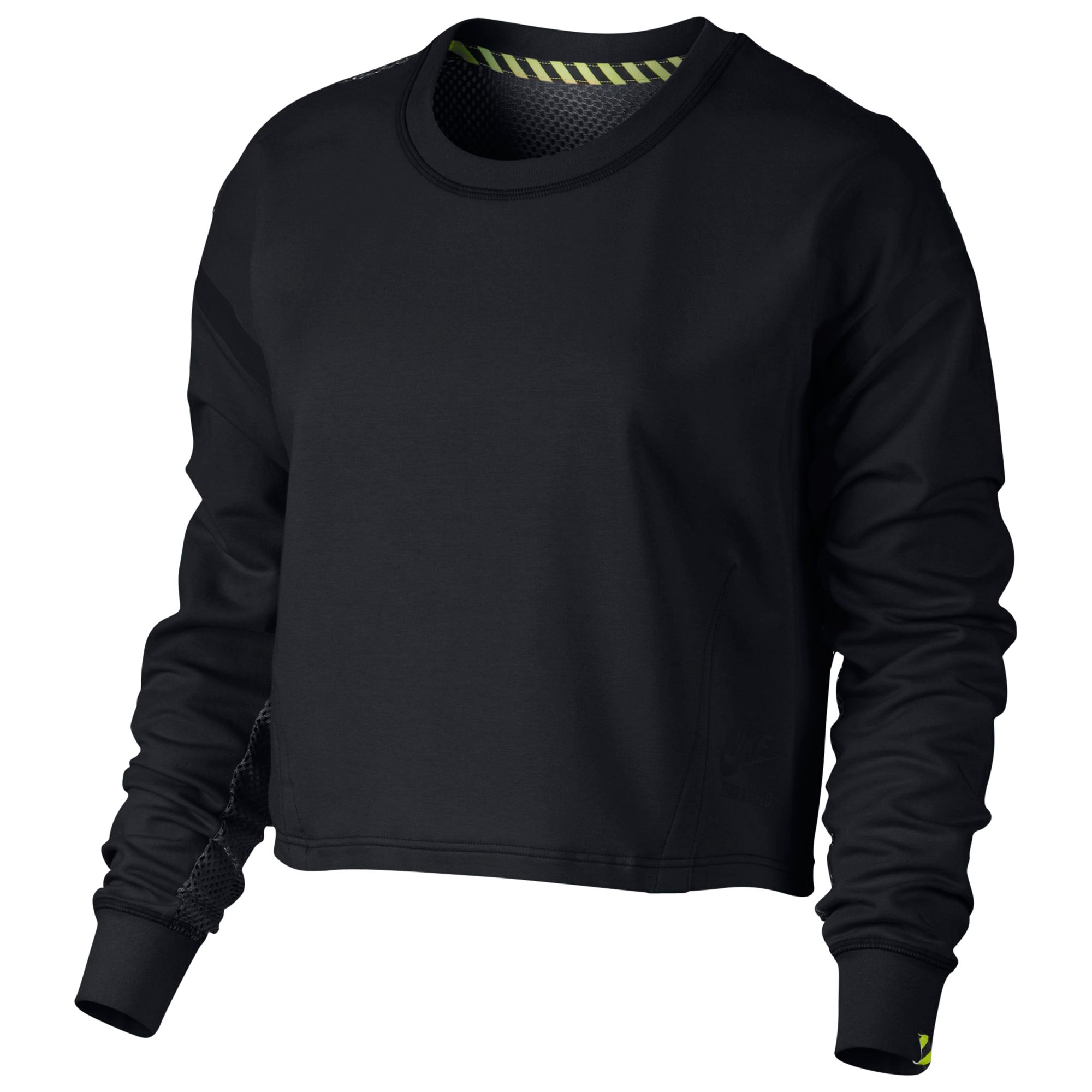 black cropped nike sweatshirt