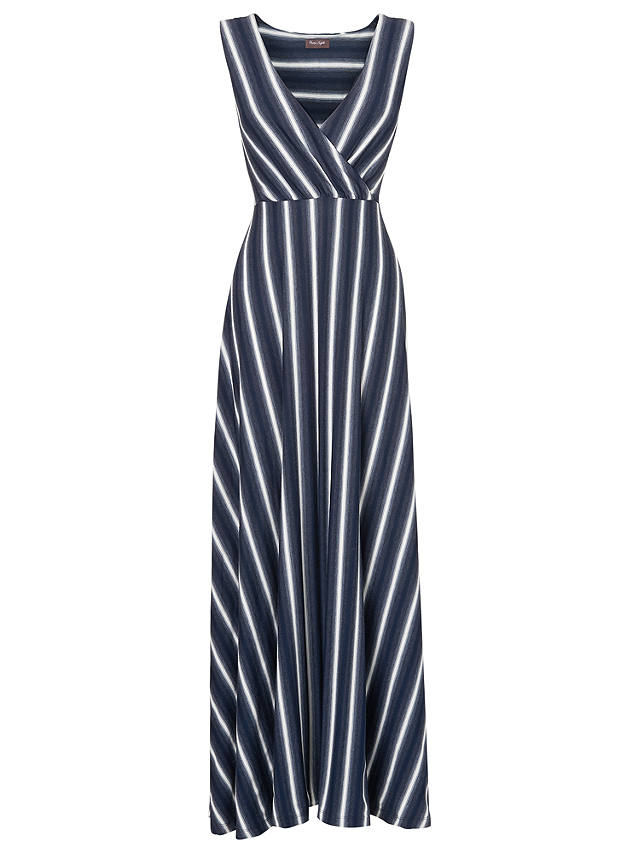 Phase Eight Fran Faded Stripe Maxi Dress, Blue at John Lewis & Partners