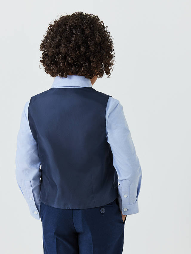 John Lewis Heirloom Collection Kids' Twill Suit Waistcoat, Blue