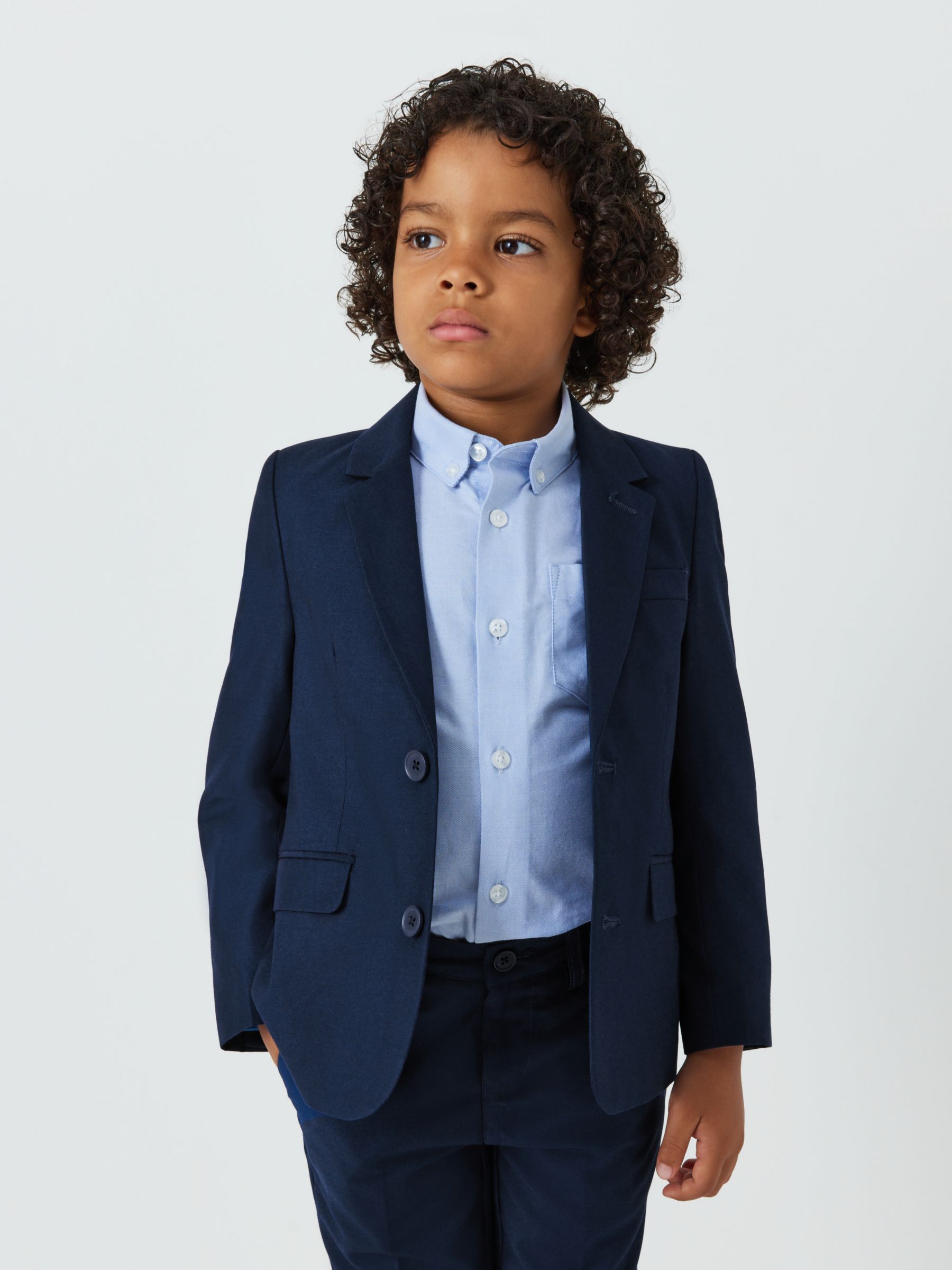 John Lewis & Partners Heirloom Collection Boys' Twill Suit Jacket, Blue ...