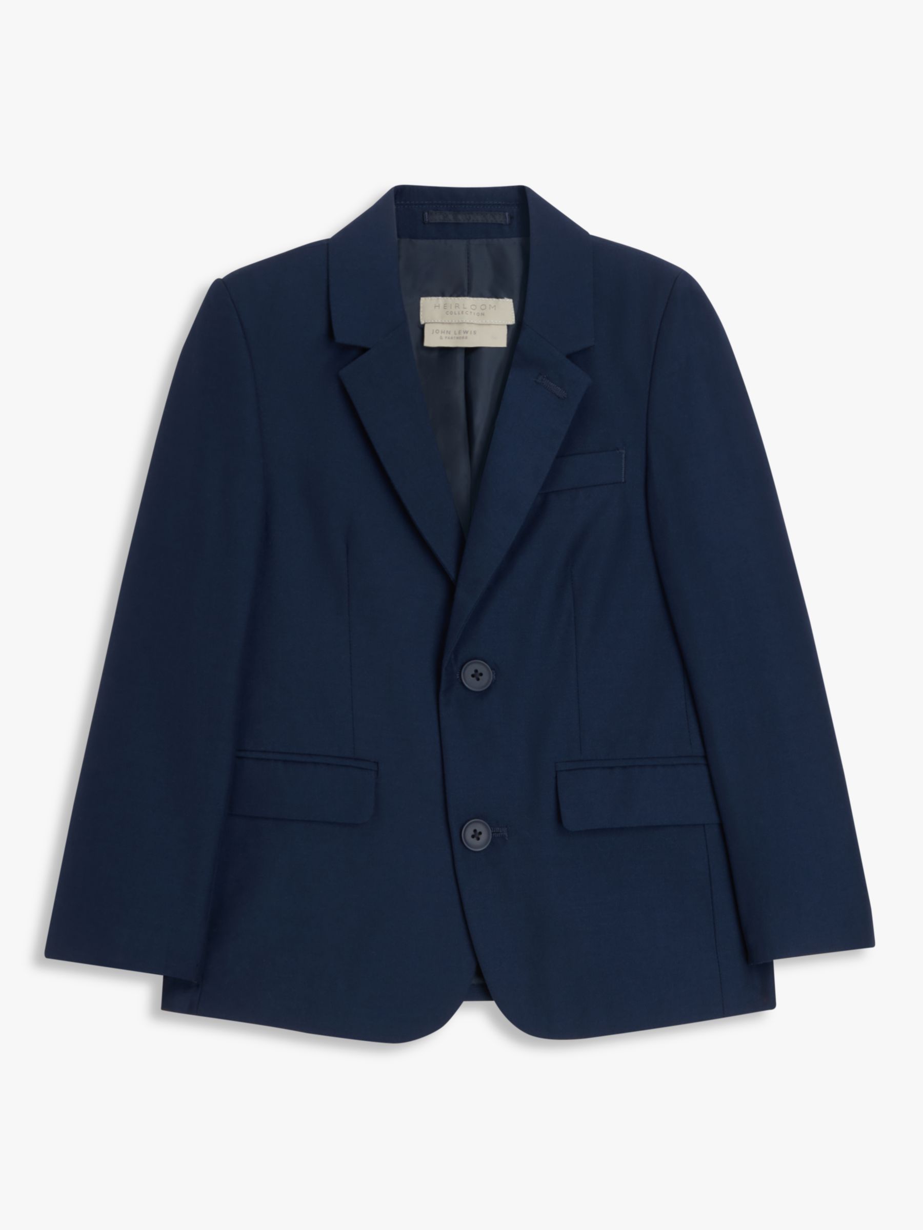 John Lewis & Partners Heirloom Collection Boys' Twill Suit Jacket, Blue ...