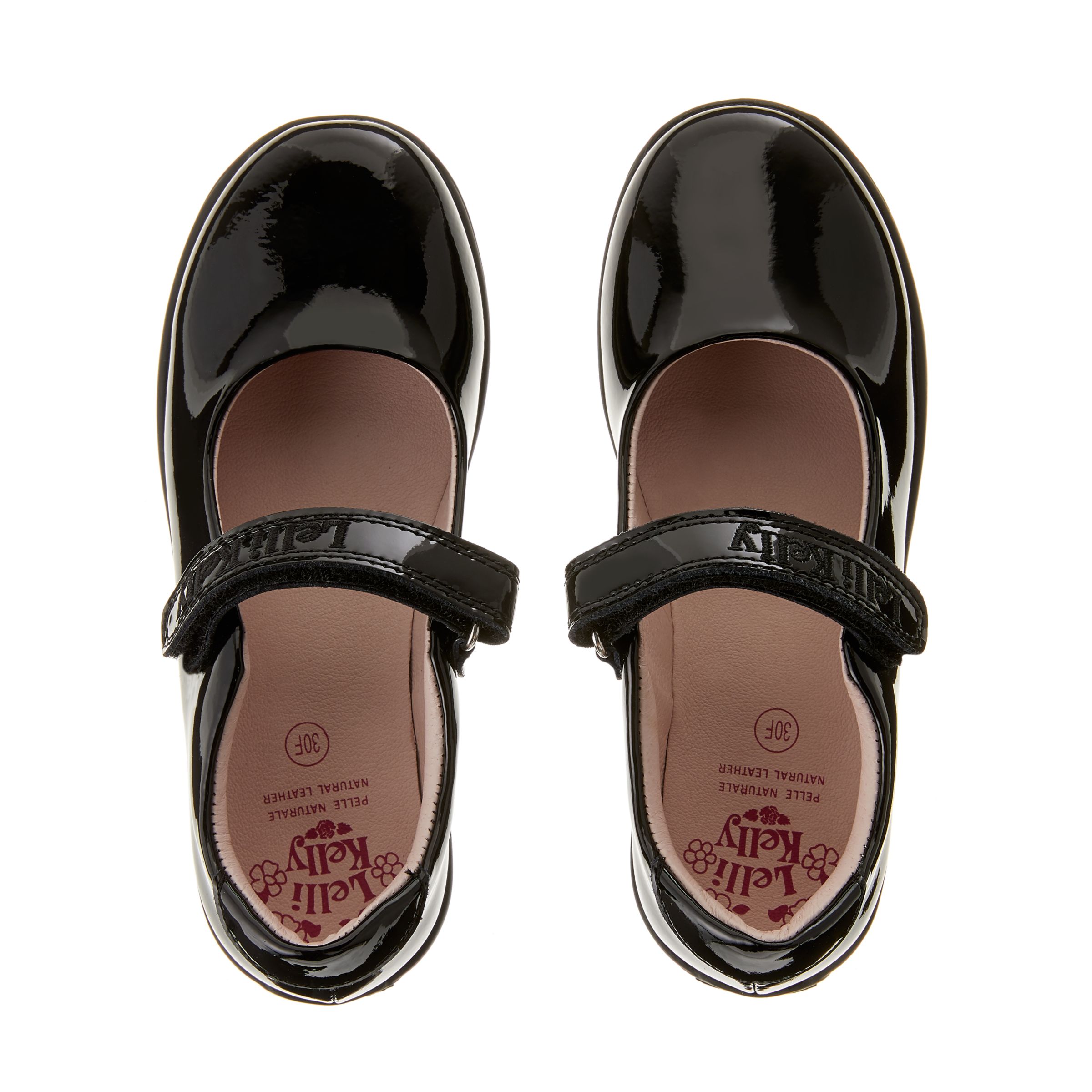 Lelli Kelly Kids' Classic Mary Jane Riptape School Shoes, Black Patent ...