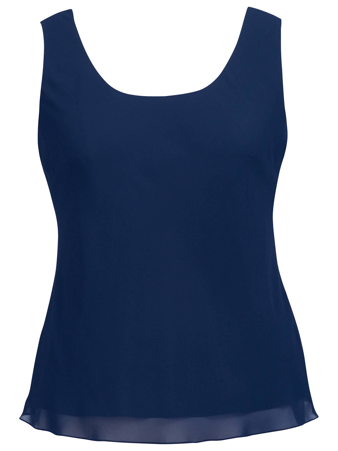 Chesca Chiffon Camisole, Navy at John Lewis & Partners