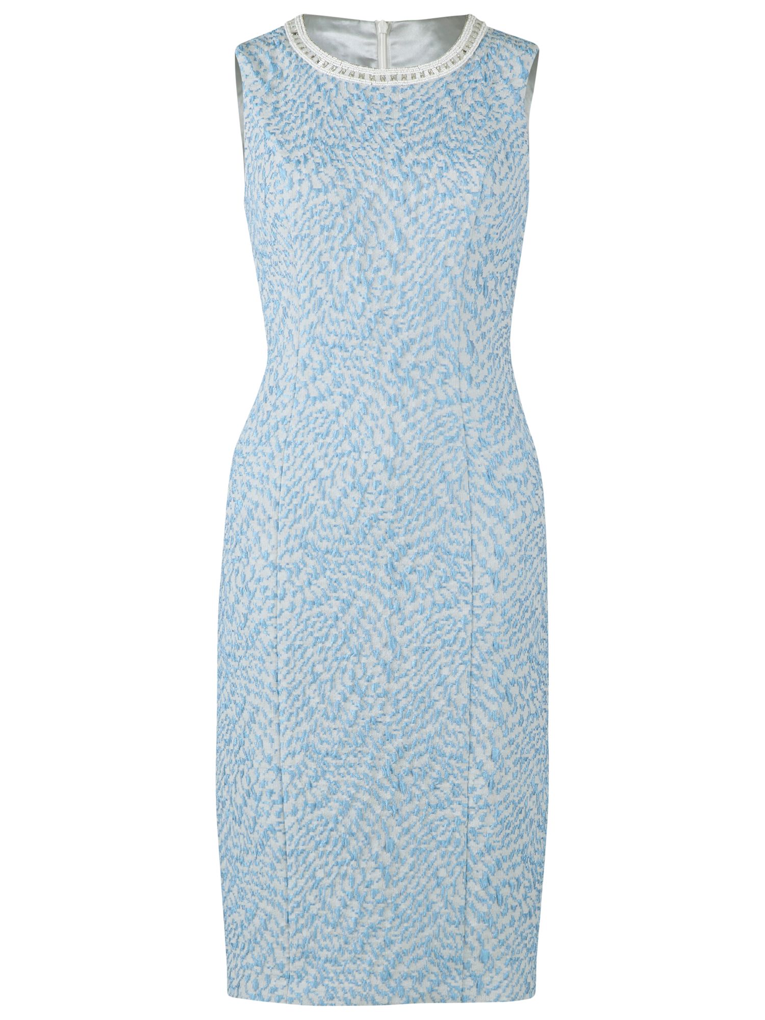 Gina Bacconi Jacquard Dress, Blue at John Lewis & Partners