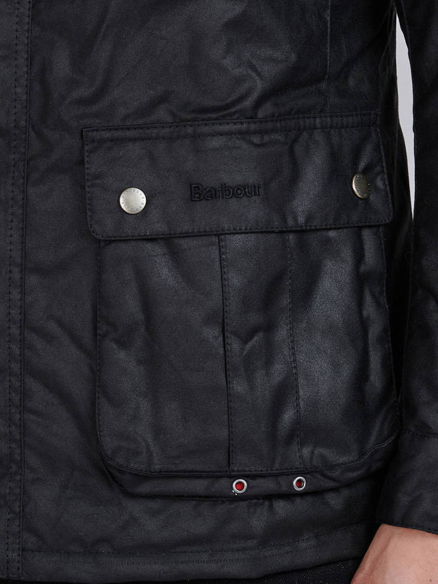 Barbour International Duke Waxed Cotton Jacket, Black