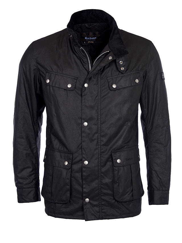 Barbour International Duke Waxed Cotton Jacket, Black