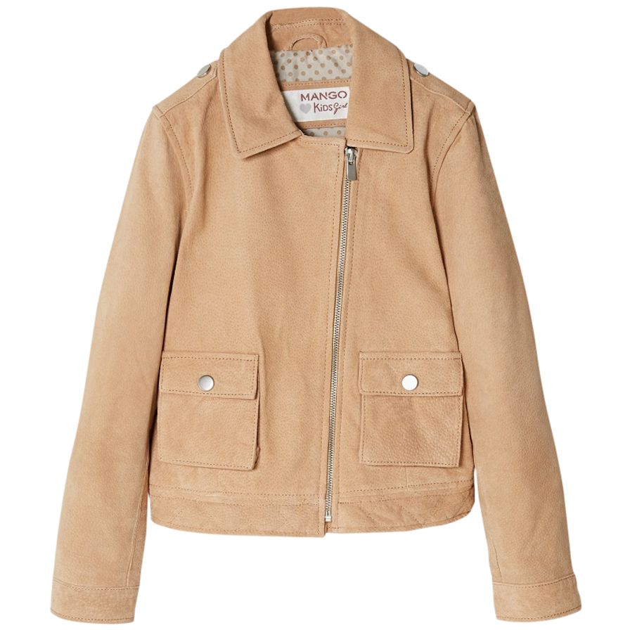 Mango Kids Girls Suede Jacket Brown At John Lewis Partners