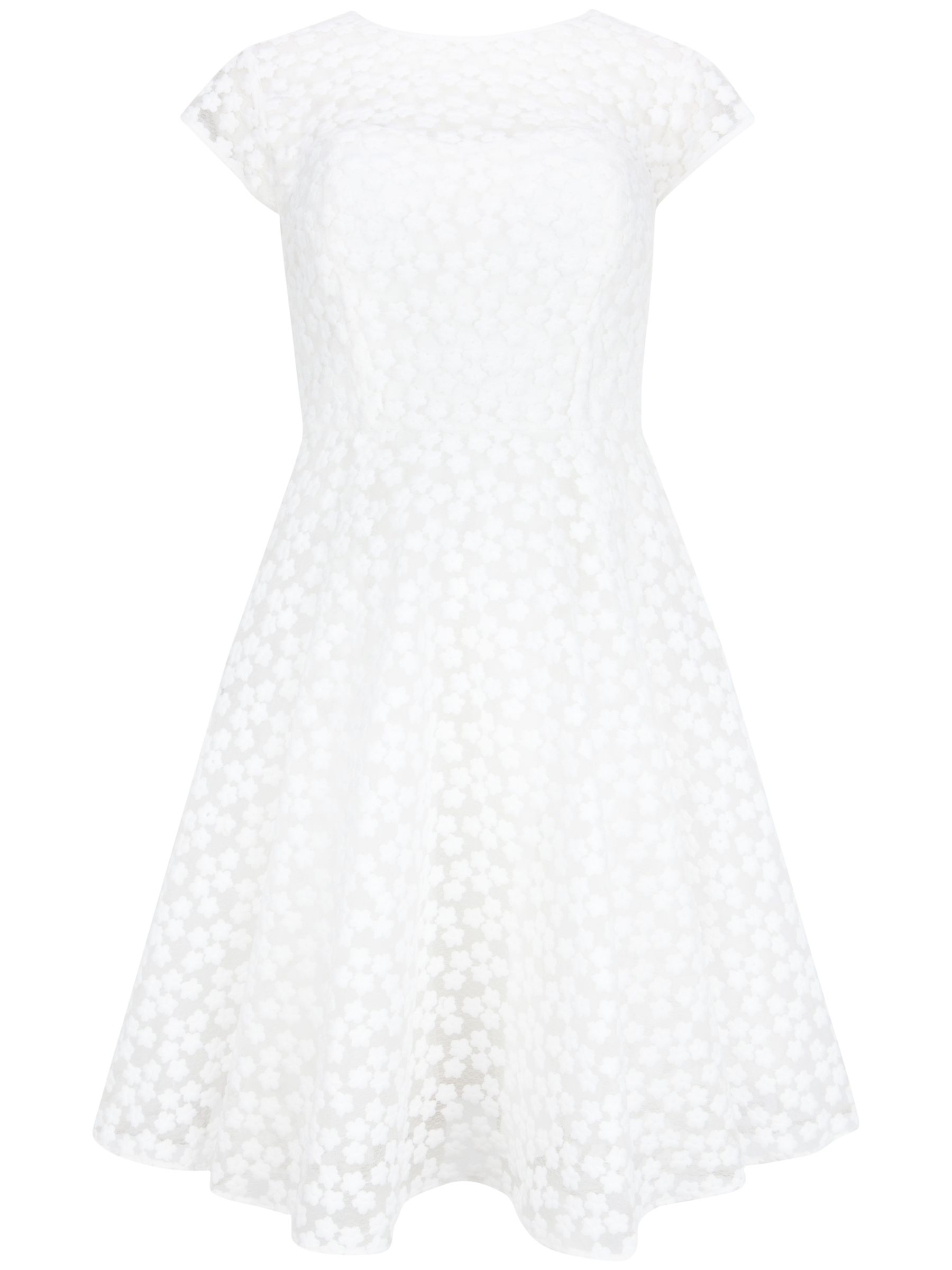 ted baker white embroidered dress