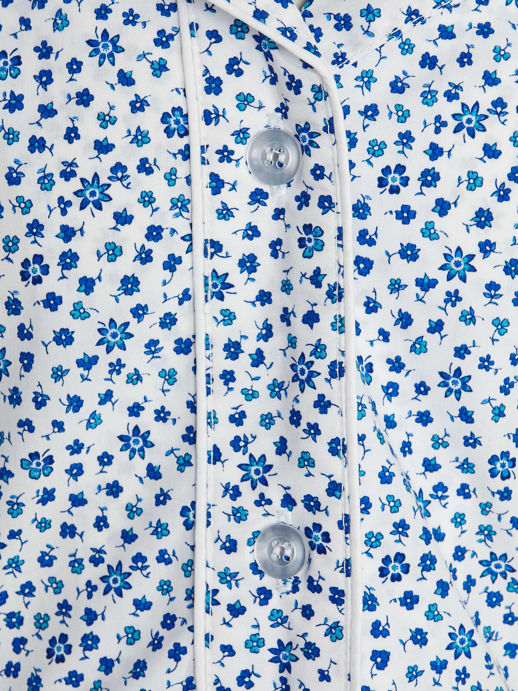 Buy Girls' Flowery Summer School Dress, Blue/White Online at johnlewis.com