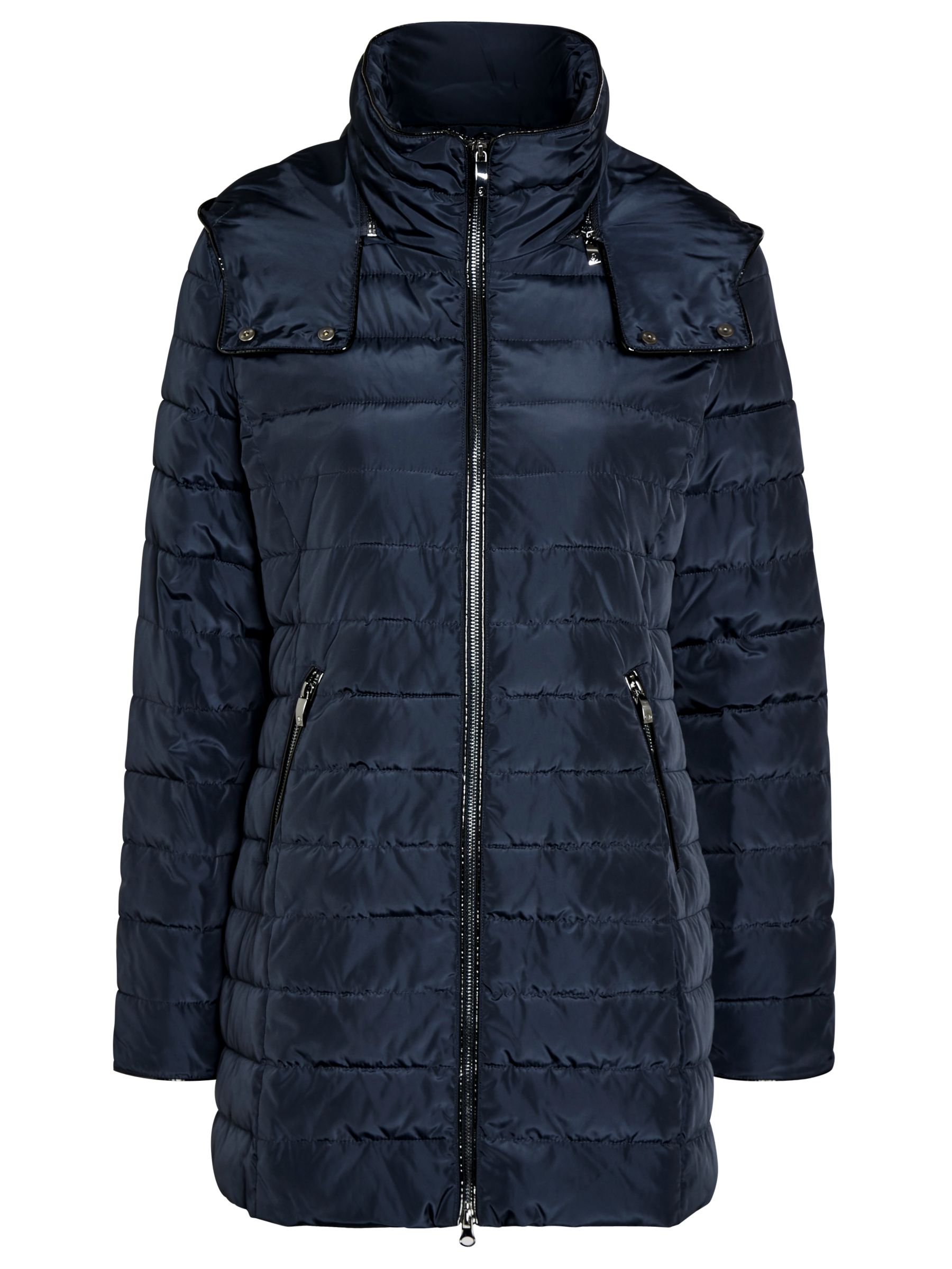 Armani Jeans Long Hooded Quilted Coat 
