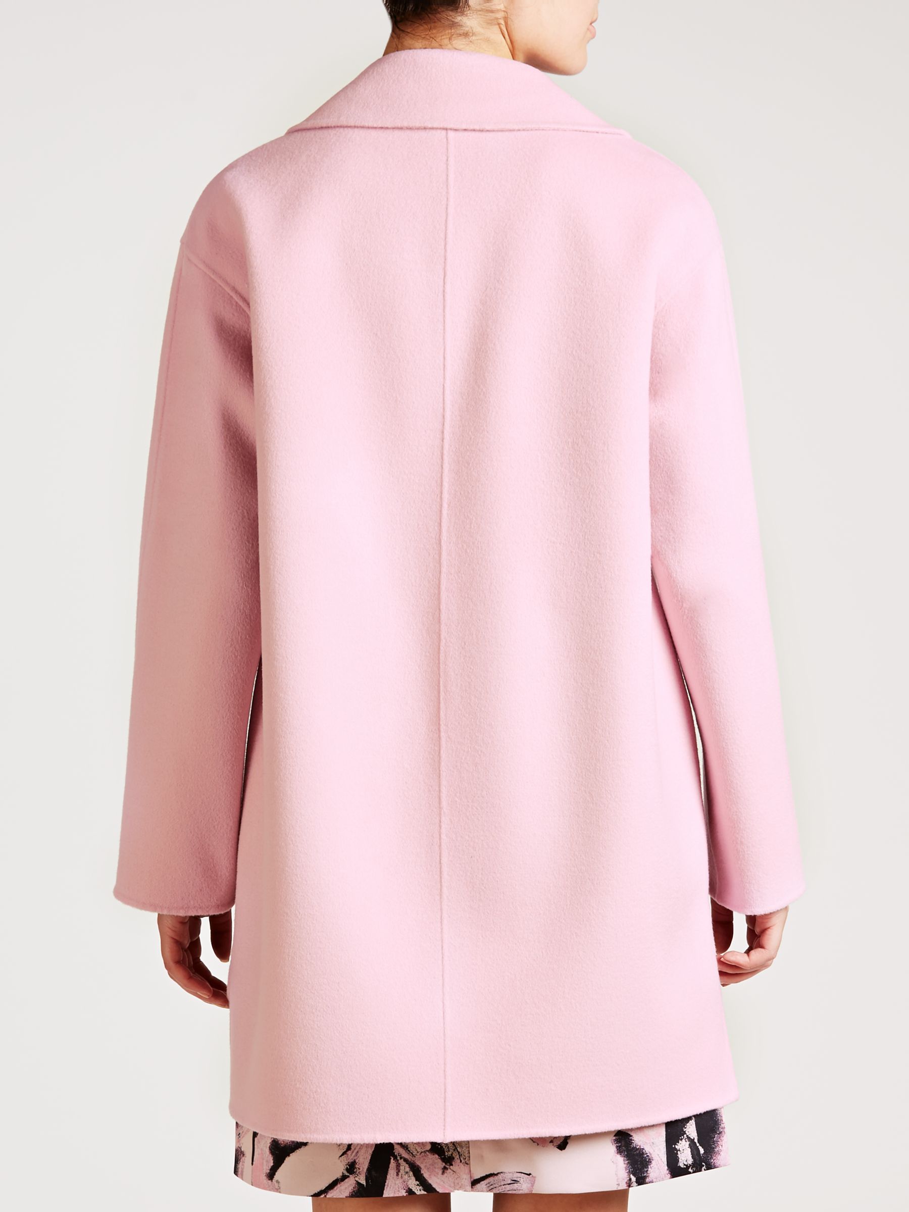 Marella Tobia Wool Cashmere Coat, Pink at John Lewis & Partners