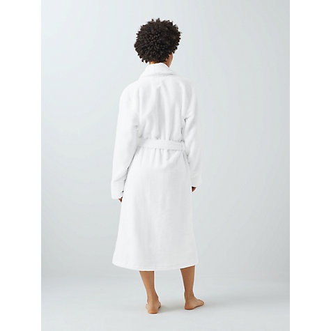 Buy John Lewis Luxury Towelling Robe, White | John Lewis