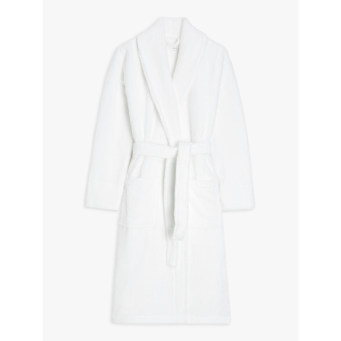 Buy John Lewis Luxury Towelling Robe, White | John Lewis