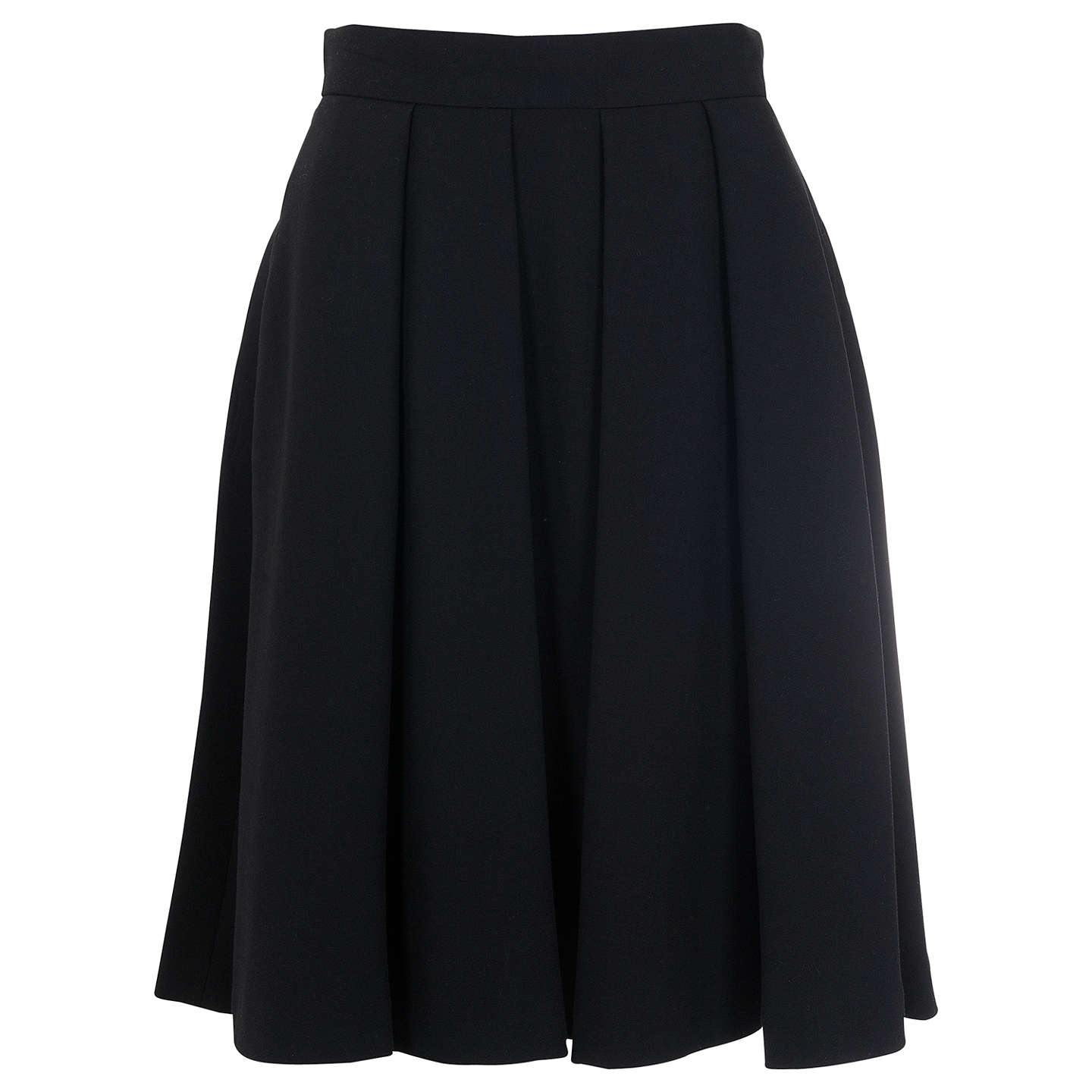 French Connection Whisper Ruth Flared Skirt, Black at John Lewis