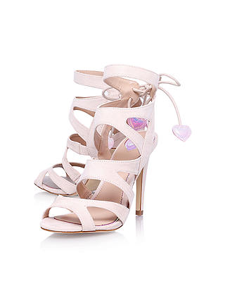 Miss KG Frenchy Cut Out Suede High Heel Sandals, Nude at 