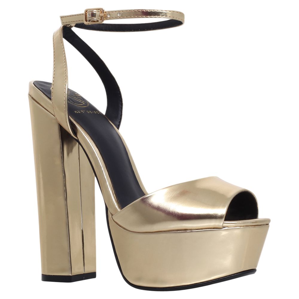 kurt geiger metallic heels