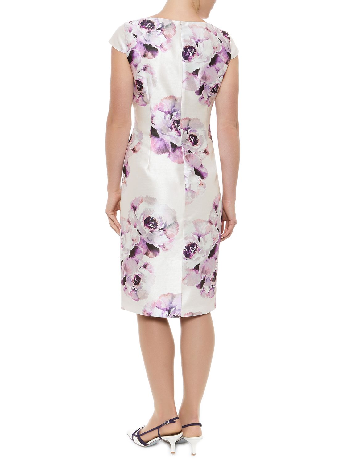 Jacques Vert Print Embellished Dress, Light Pink at John Lewis & Partners