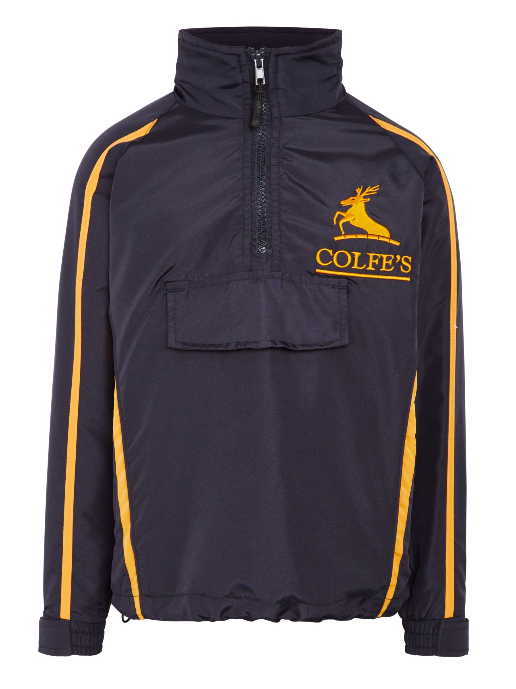 Colfe's School Tracksuit Top, Navy Blue/Yellow at John Lewis & Partners