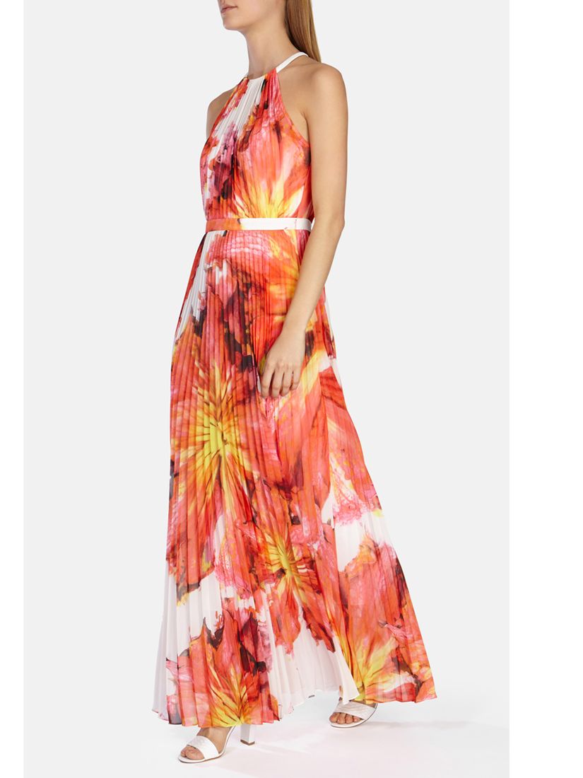Karen Millen Giant Floral Maxi Dress, Multi at John Lewis & Partners