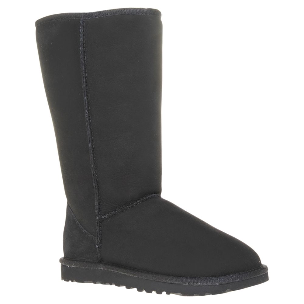 tall black ugg boots with fur