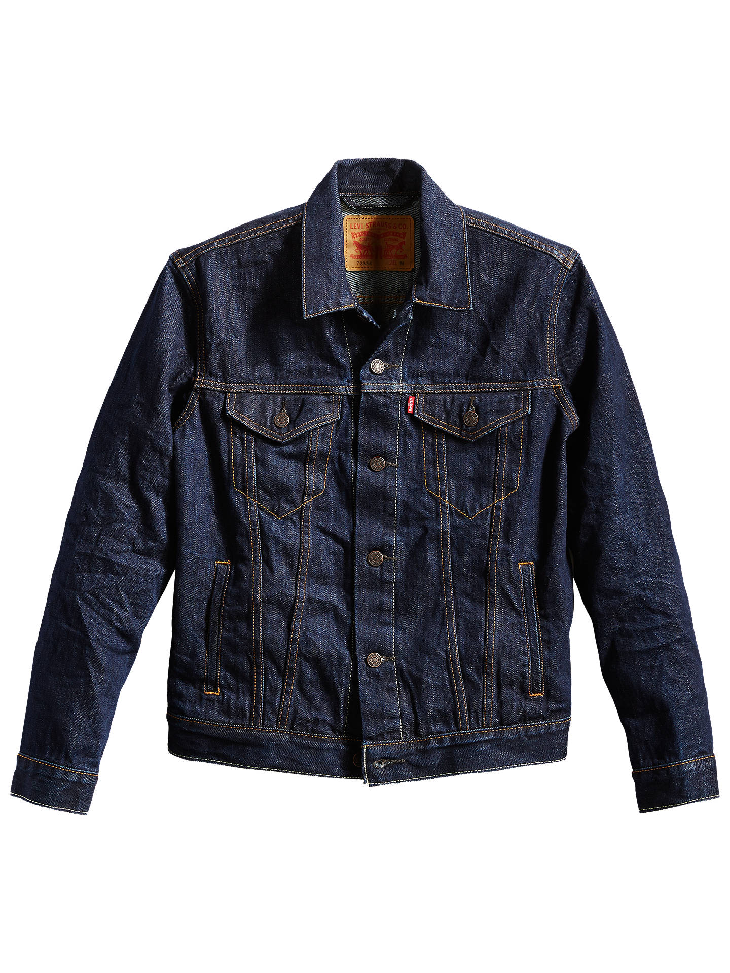 Levi's The Trucker Denim Jacket, Blue Rinse at John Lewis & Partners