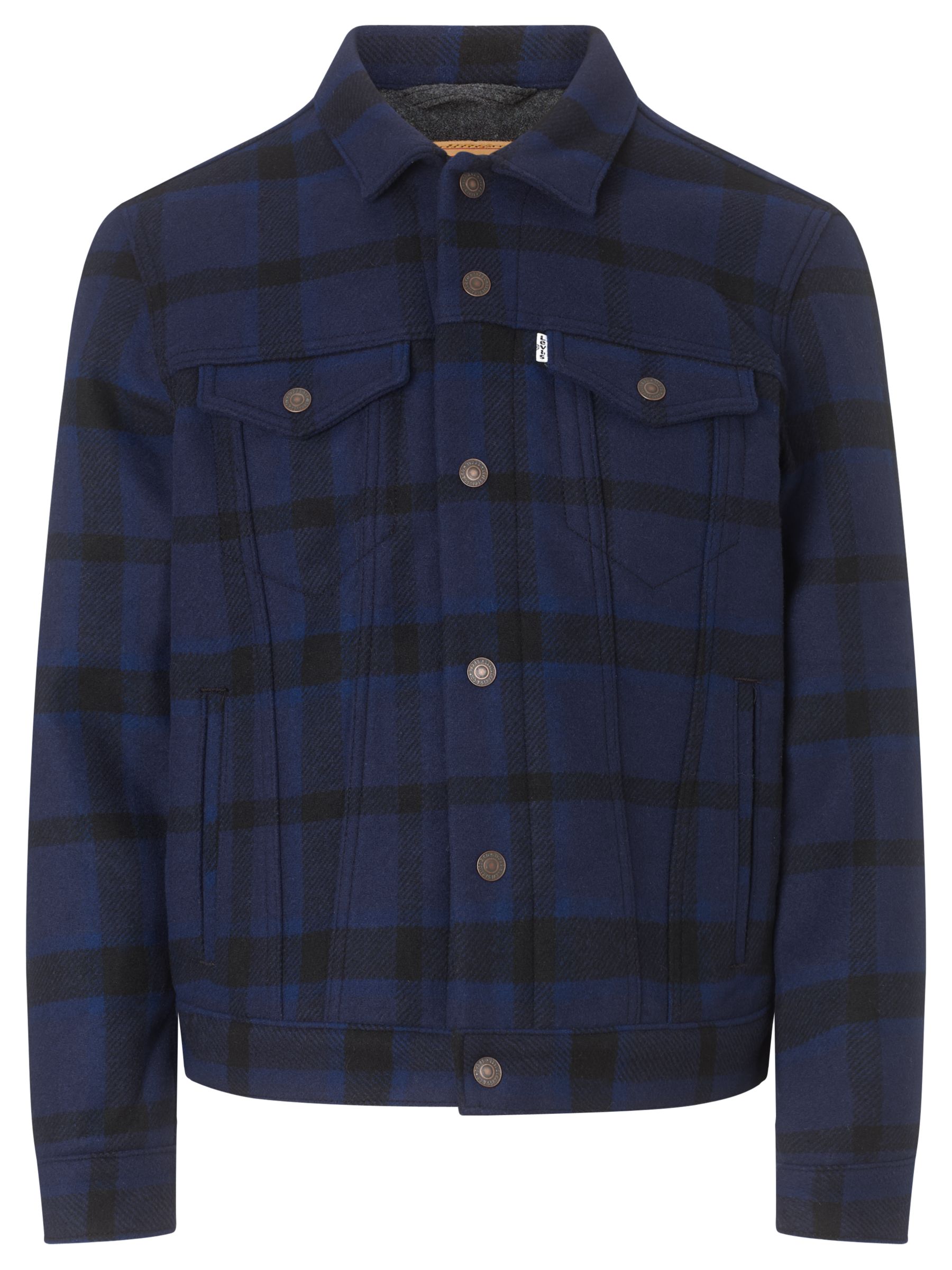 Levi's Ingleside Plaid Wool Trucker Jacket at John Lewis & Partners