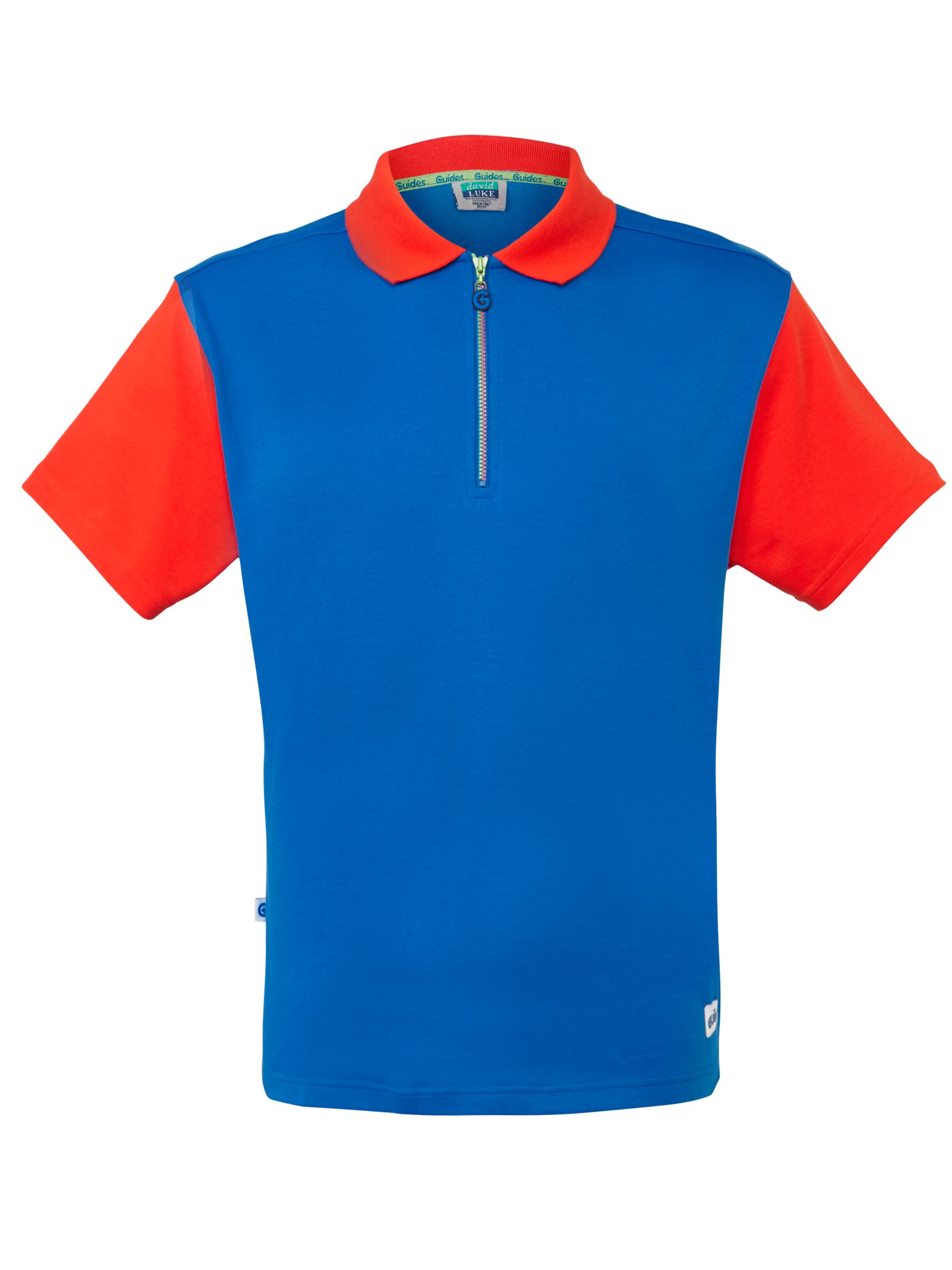 royal blue and red shirt