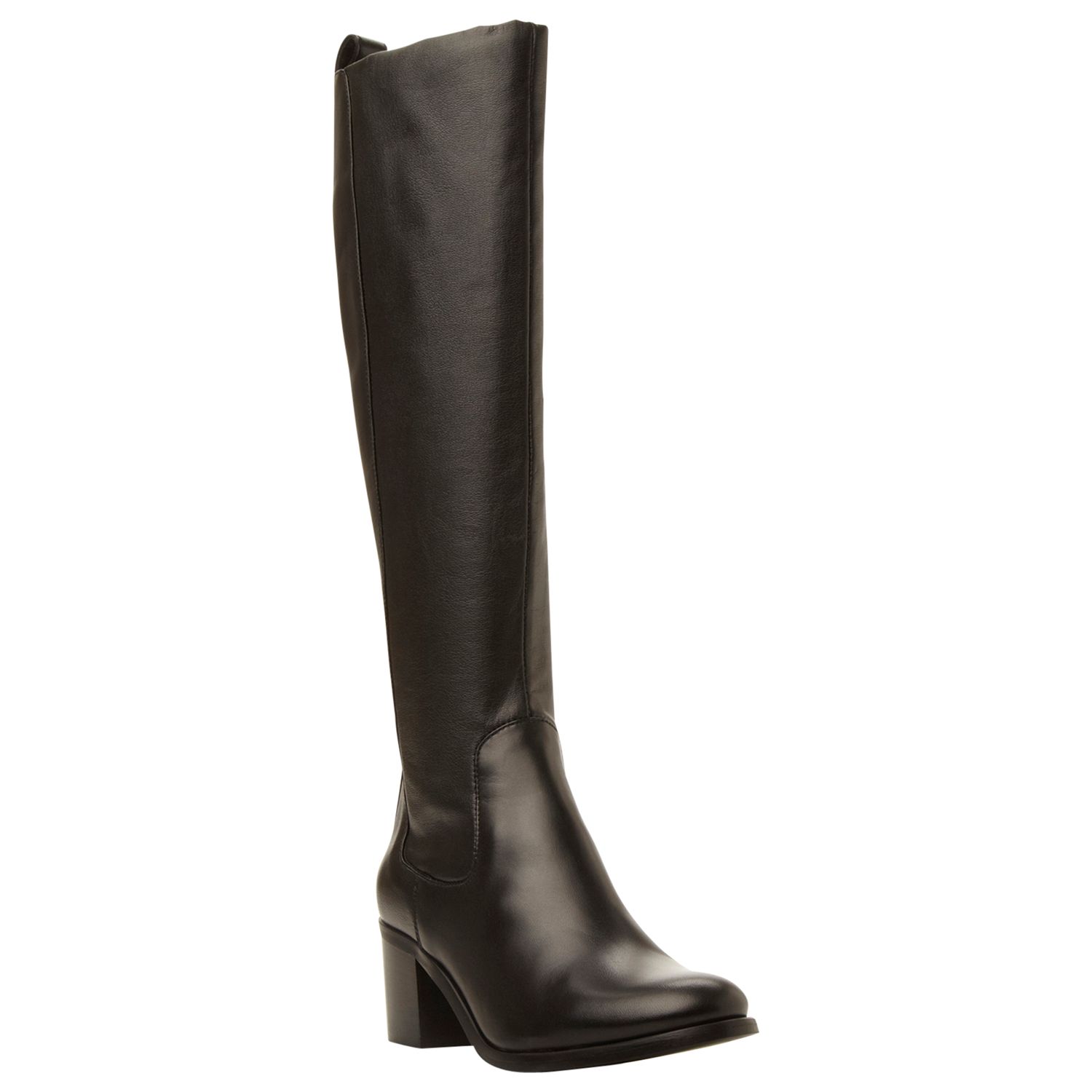 Dune Black Teyla Knee High Boots, Black Leather, 5