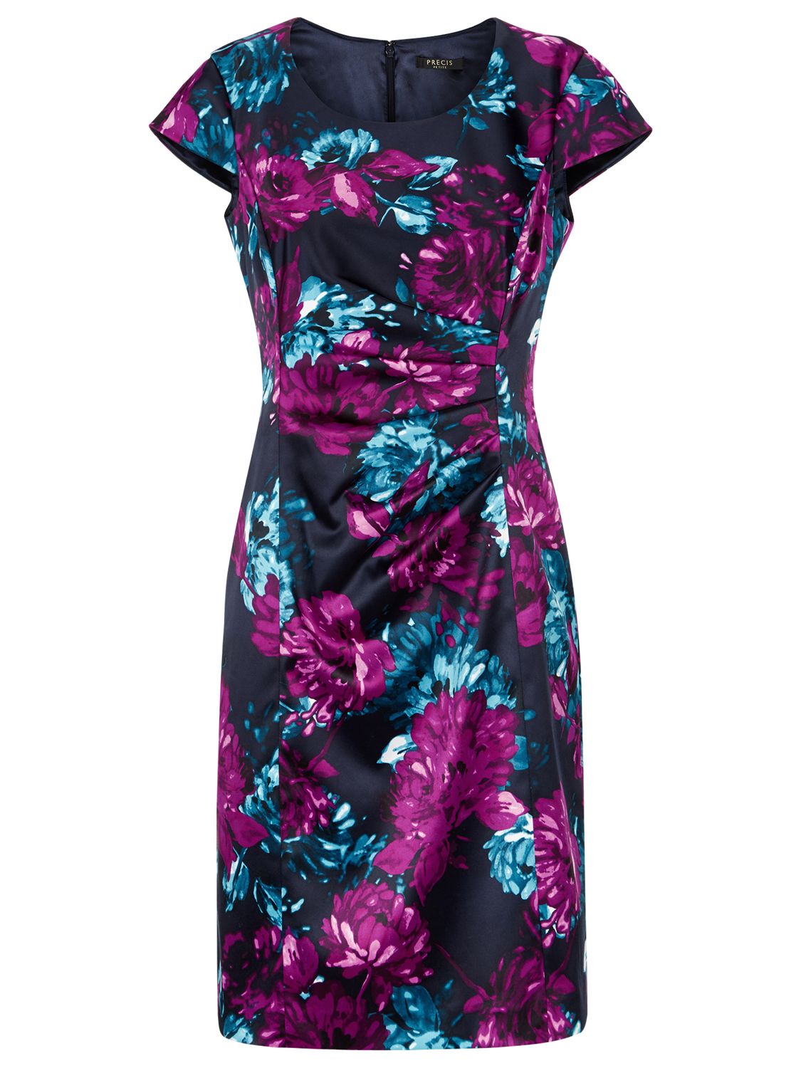 Buy Precis Petite Floral Print Dress, Multi Black | John Lewis