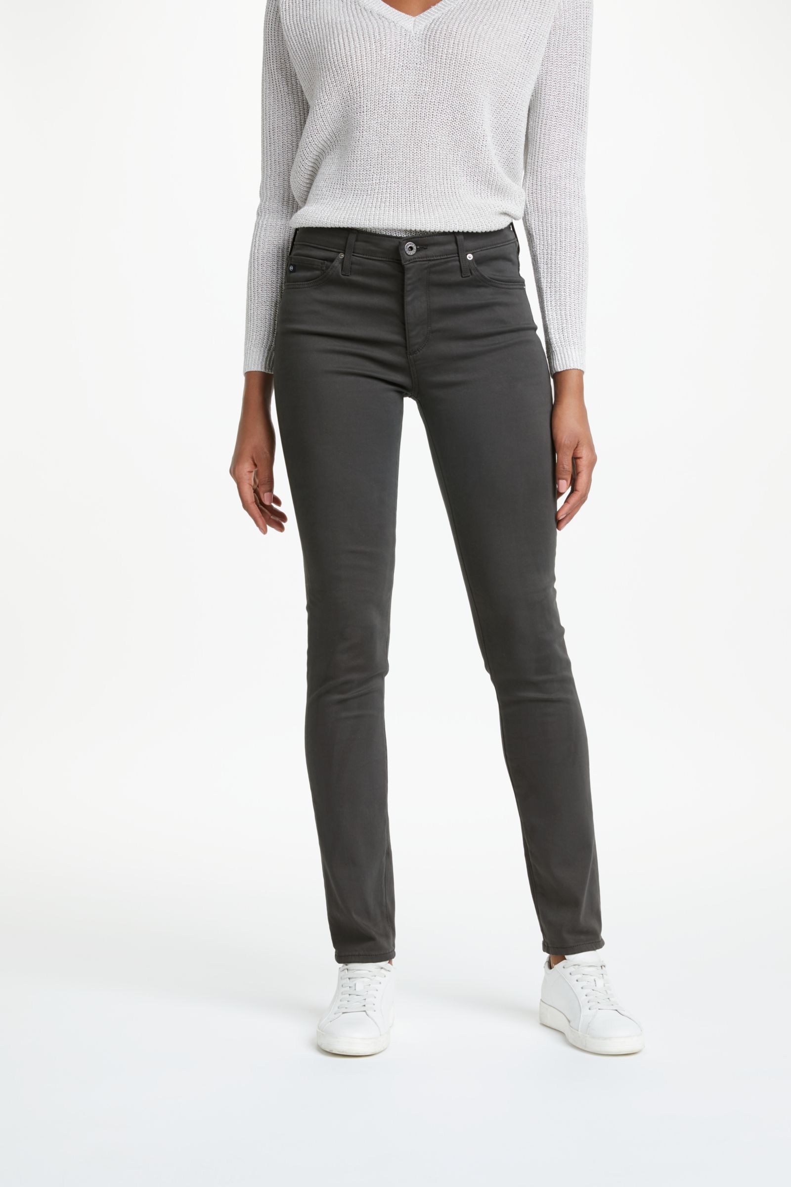 AG The Prima Mid Skinny Jeans, Cavern Grey 30 female 59% Cotton, 31% Modal, 8% Polyester, 2% Elastane