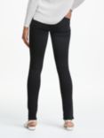 PAIGE Skyline Mid Rise Skinny Jeans, Black Shadow