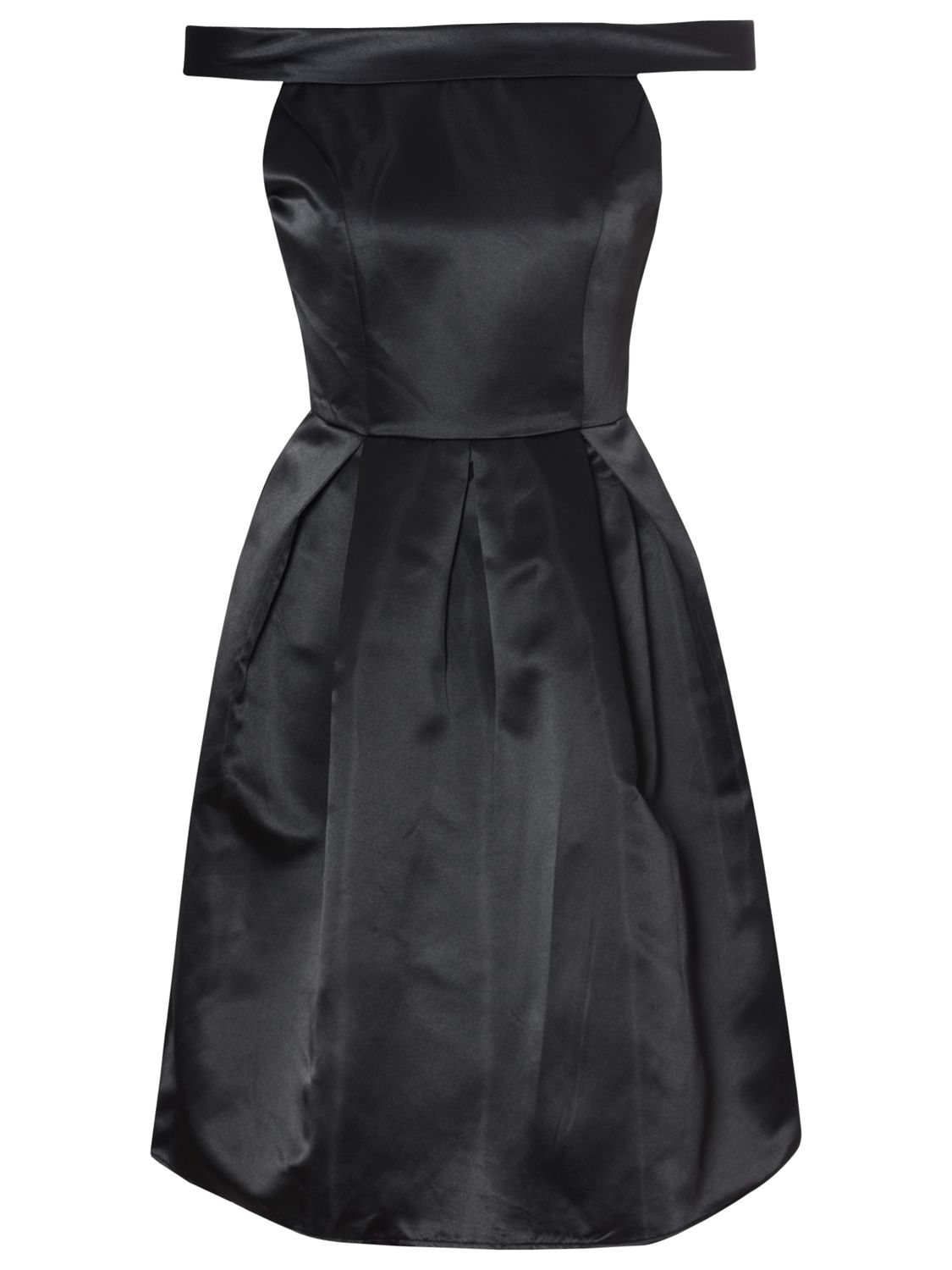 black bardot prom dress