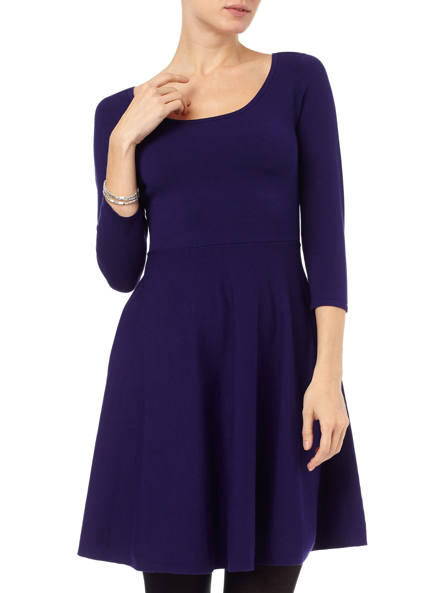 Phase Eight Fit and Flare Dress, Cobalt at John Lewis & Partners