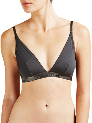 Calvin Klein Underwear Dual Tone Convertible Triangle Bra, Black/Shadow Grey
