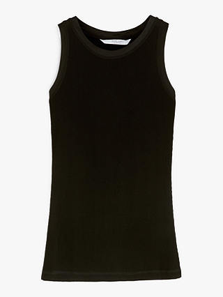 John Lewis Silk Thermal Vest, Black