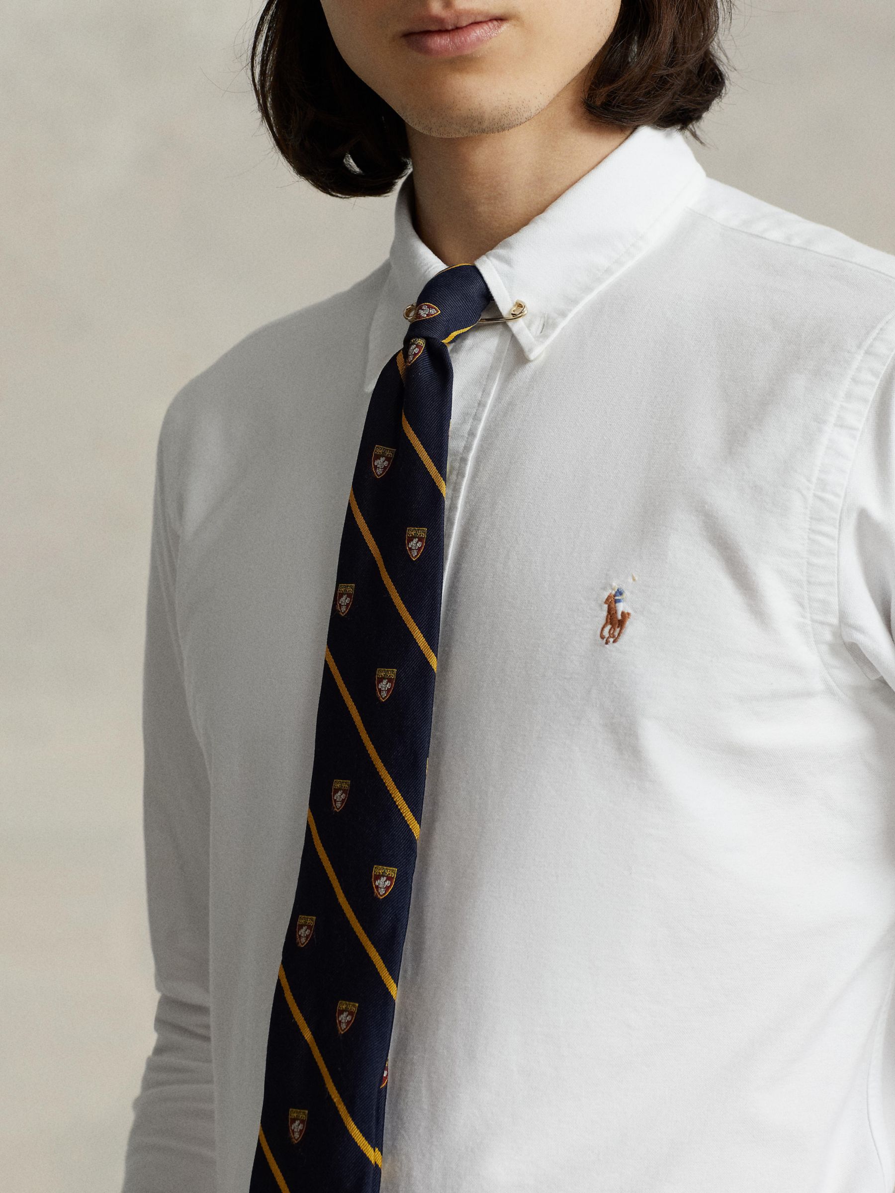 Polo Ralph Lauren Custom Fit Oxford Shirt, White, S