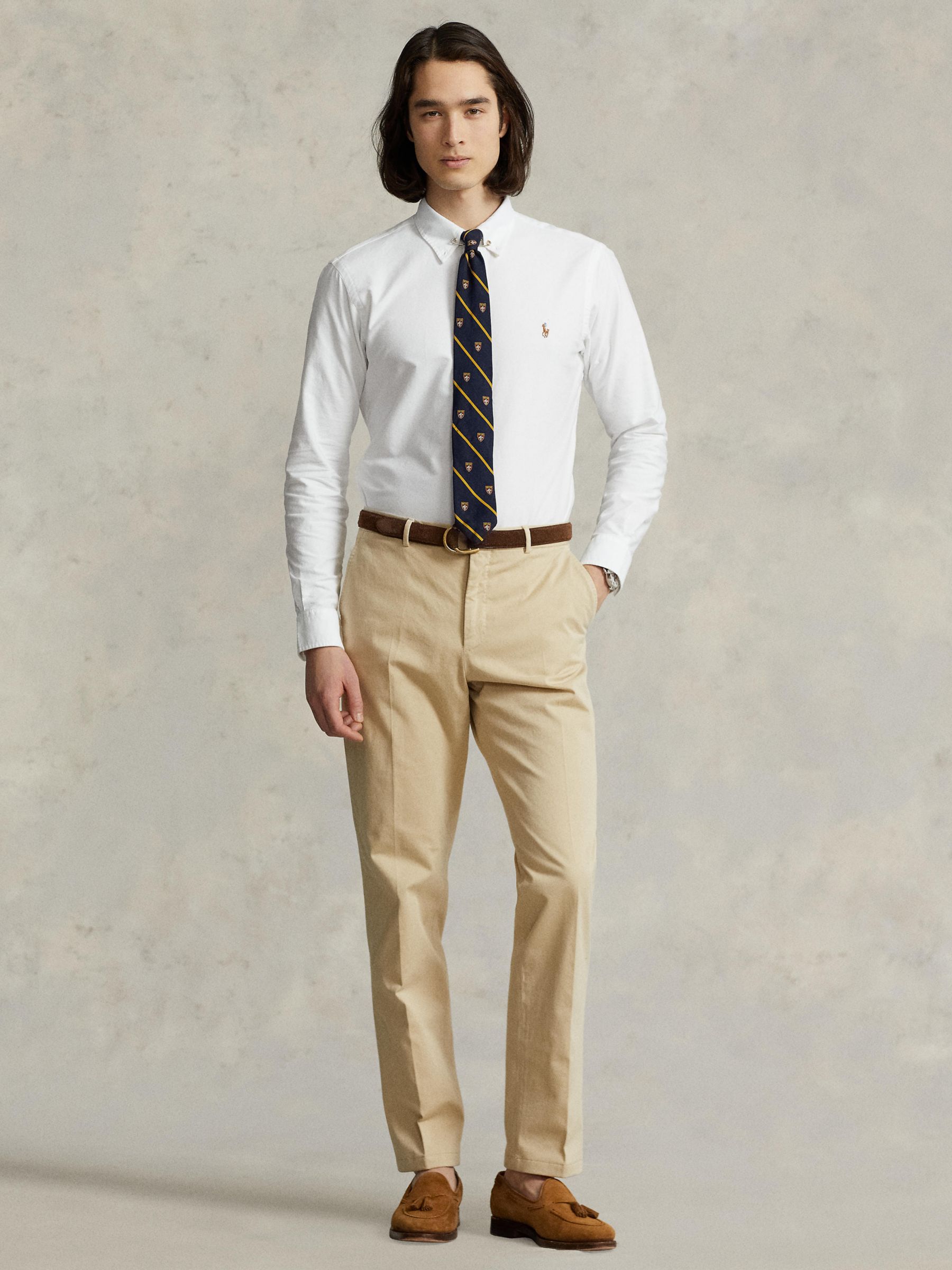 Polo Ralph Lauren Custom Fit Oxford Shirt, White, S