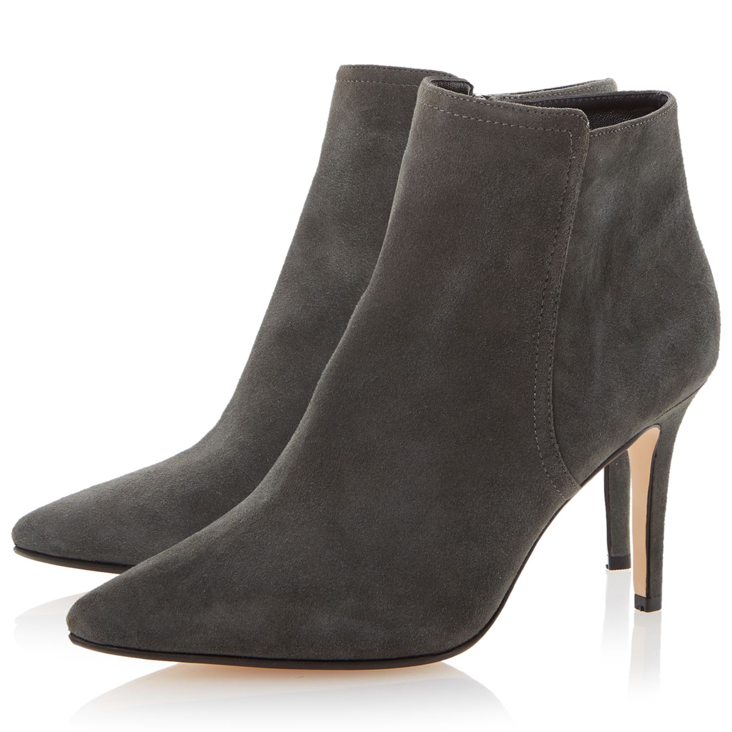 grey stiletto ankle boots