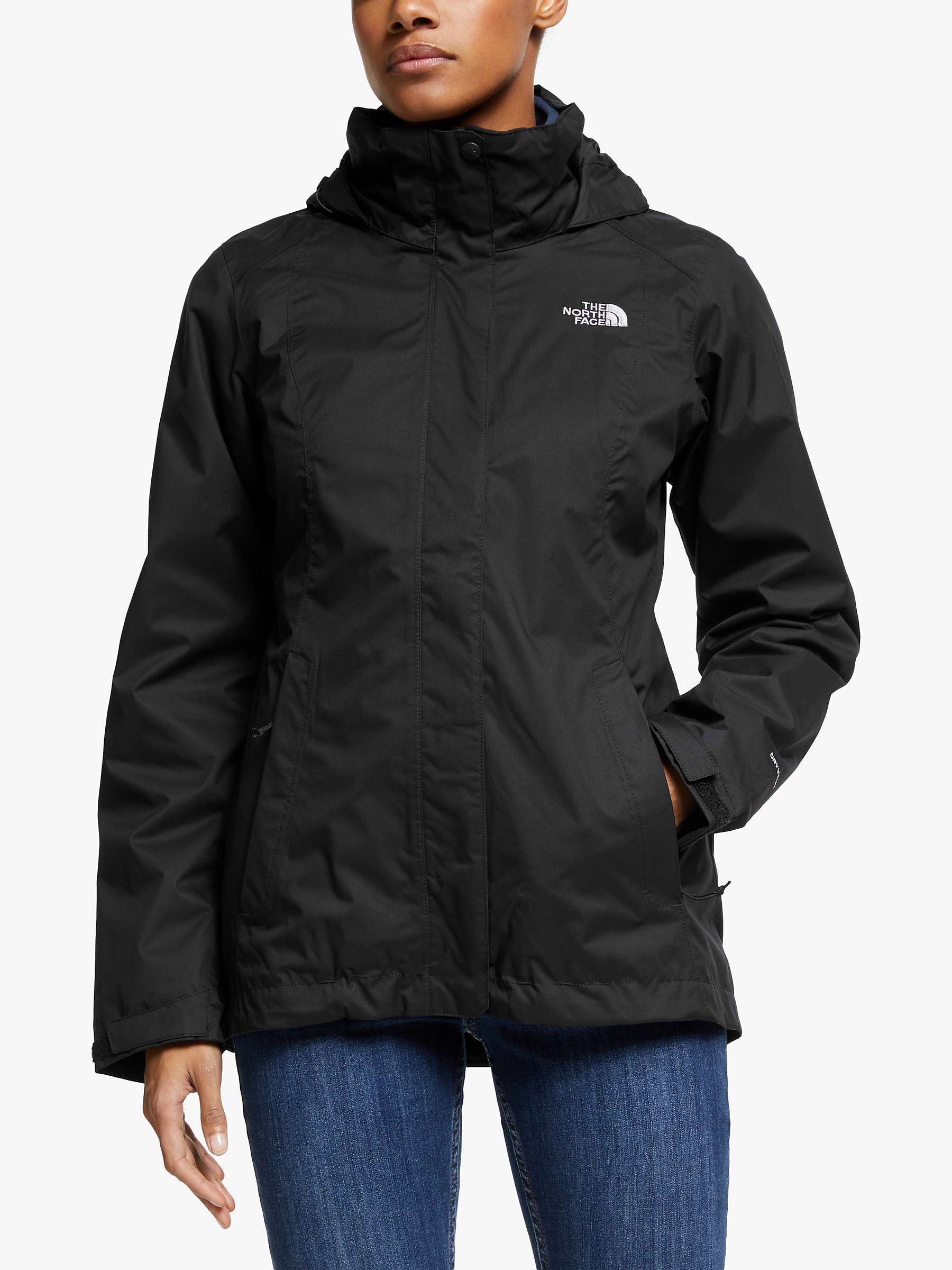 beetle Peddling Heading The North Face Evolve II Triclimate 3-in-1 Waterproof Women's Jacket, Black  at John Lewis & Partners