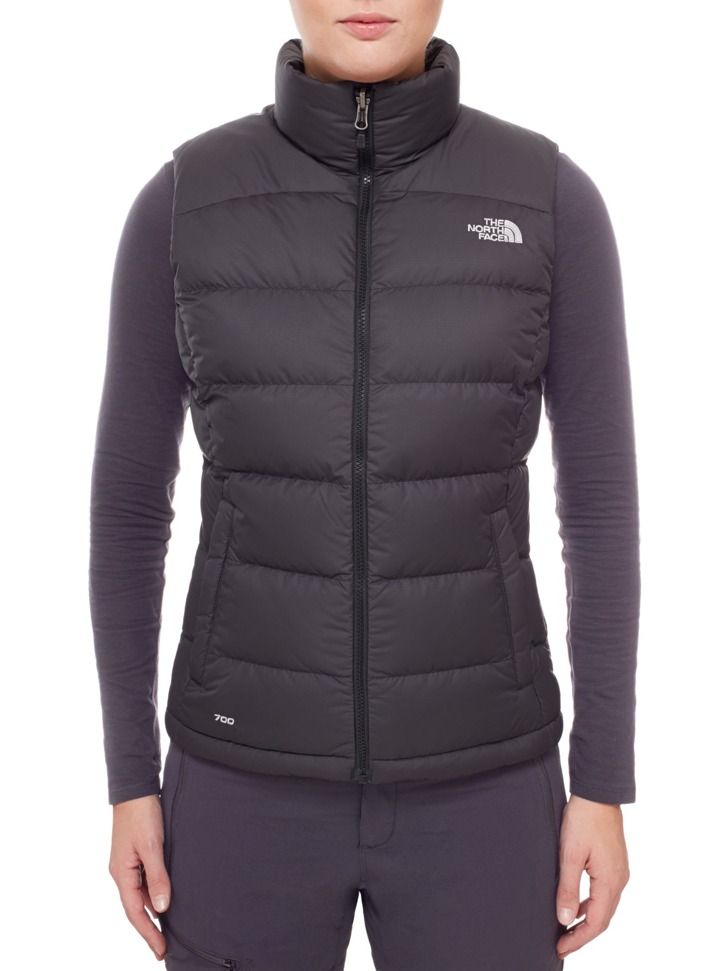 black north face gilet womens