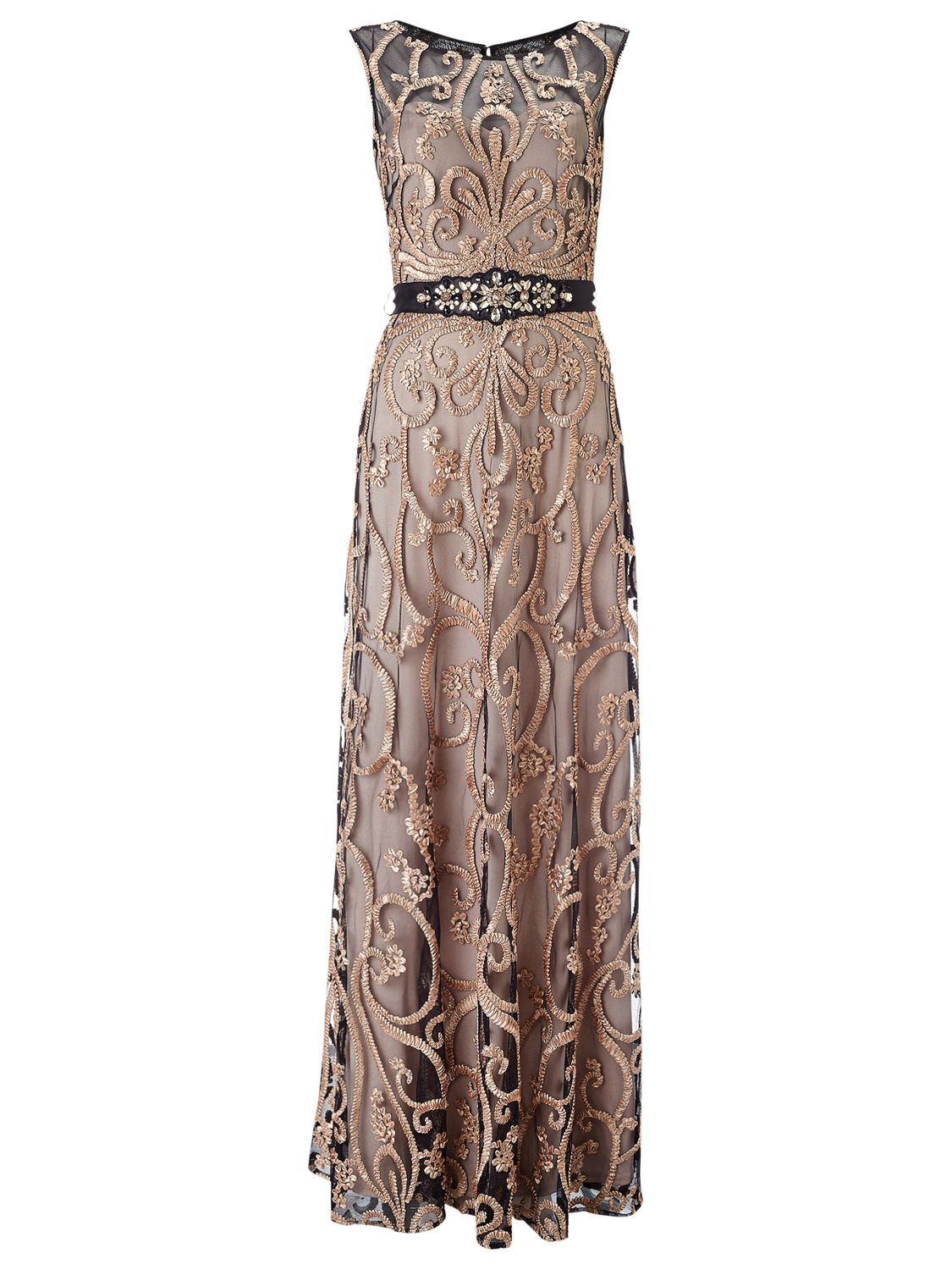 phase eight black and gold dress