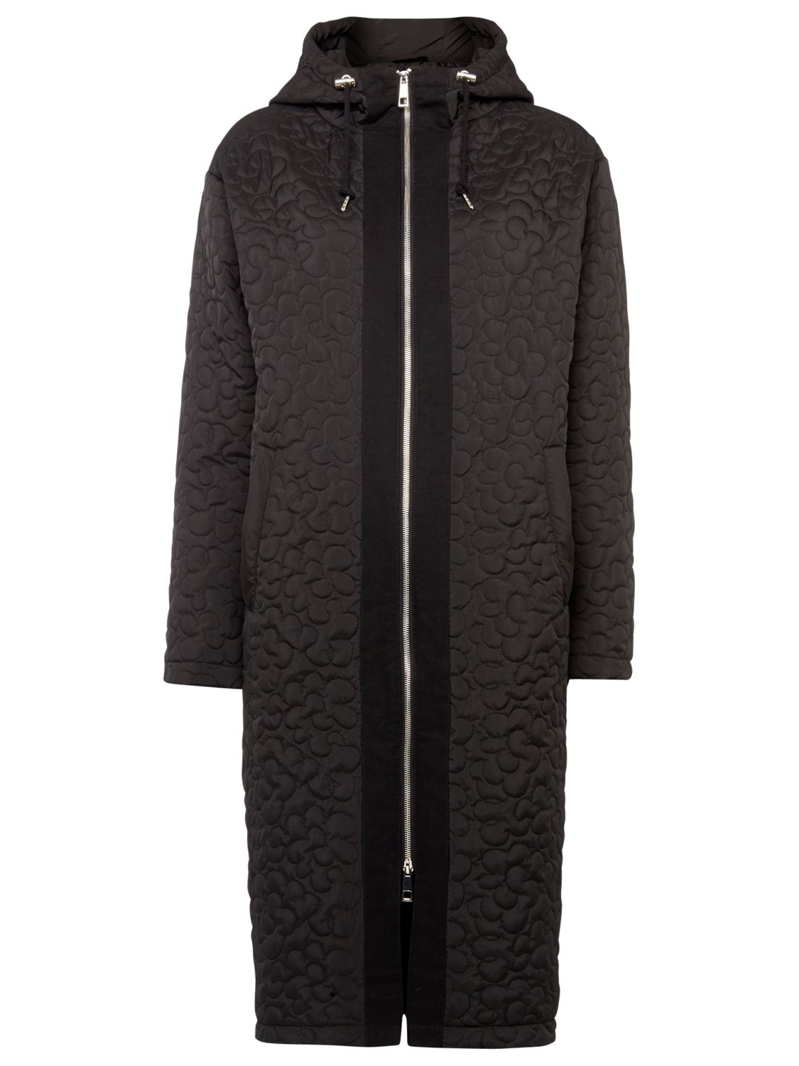 Whistles Quilted Cocoon Parka, Black