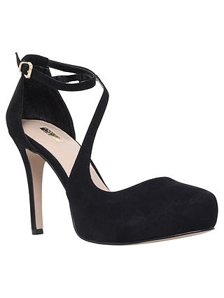 Carvela Antler Stiletto Heeled Asymmetric Court Shoes, Black