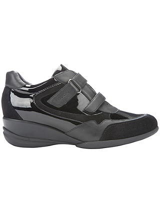 Geox Women's Persefone Low Top Trainers, Black Leather