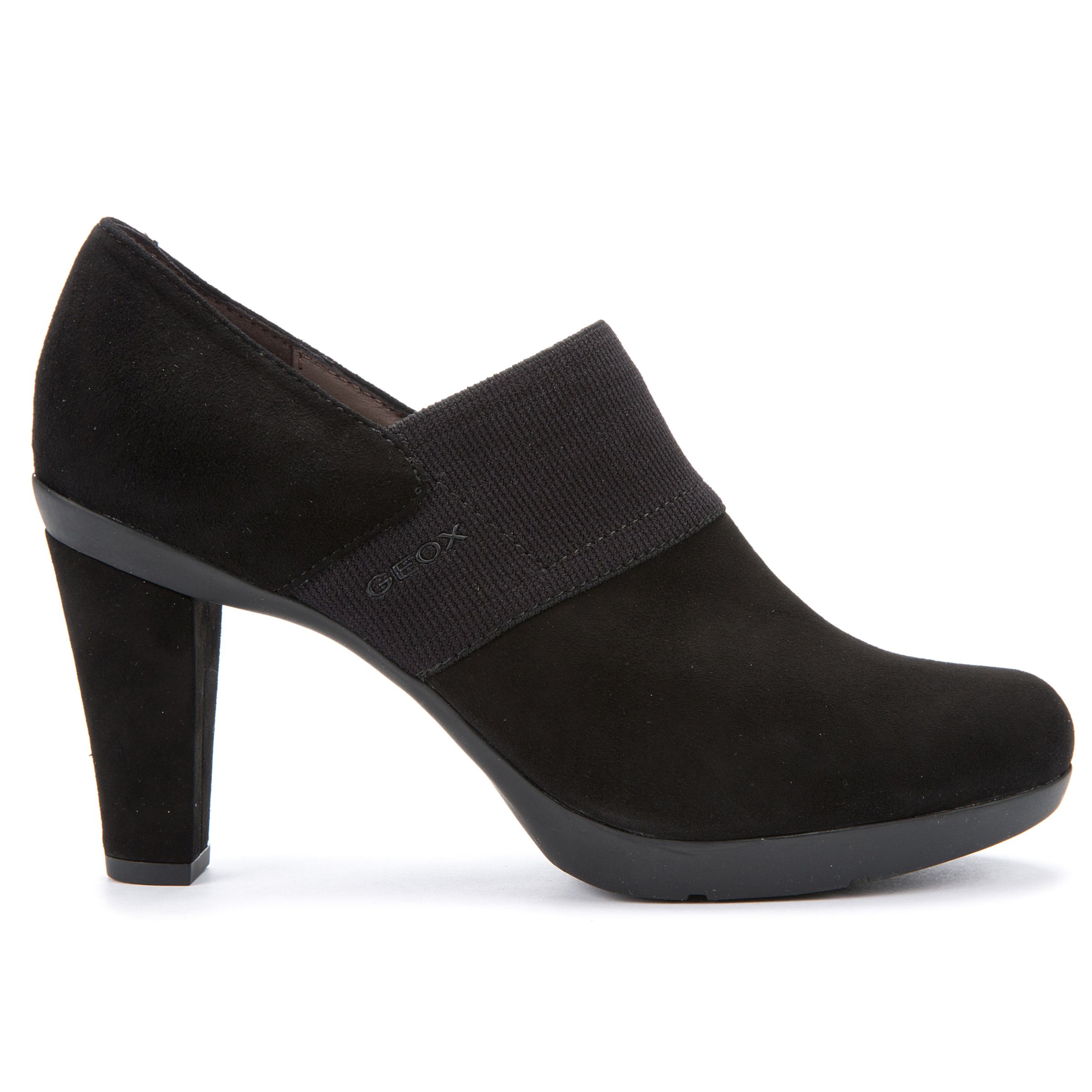 Geox Women's Inspiration Block Heeled Shoe Boots, Black Suede