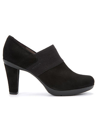 Geox Women's Inspiration Block Heeled Shoe Boots, Black Suede