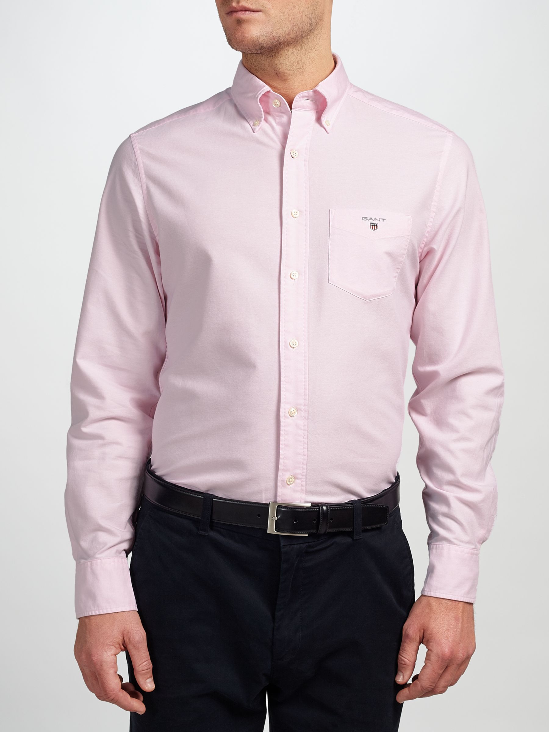 Gant Regular Fit Plain Oxford Shirt Pink At John Lewis And Partners